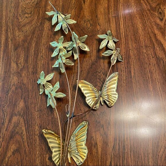 Vintage home interiors brass and copper butterflies - Picture 4 of 4